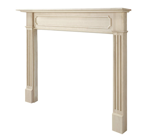 Pearl Mantels ARYB50111 Easy Slim Profiled Transitional Styled Wood Mantel Surround, 50" W x 42" H, Unfinished