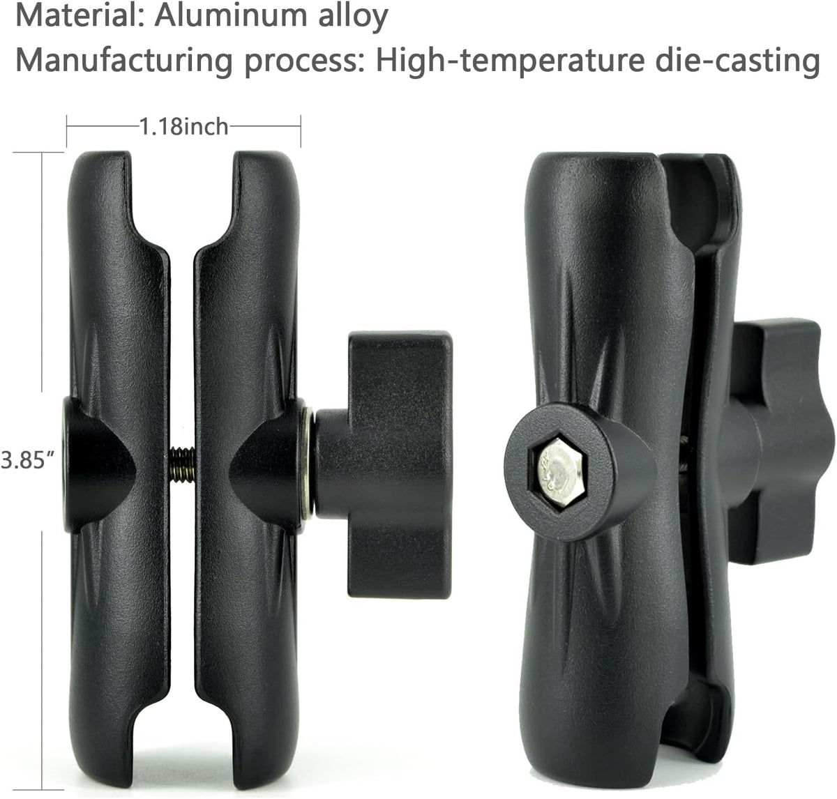 VAUBORTTI 6.5"-12.9" 1 inch/25mm Aluminum Arm Heavy Duty Tablet Mount Drill Base - for Tablet iPad Pro/Mini, iPad