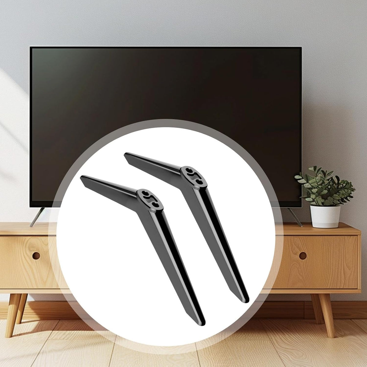 sporful RTU5540-2Pcs TV Stand Replacement Feet Compatible with RCA Non-Slip Pedestal Legs for Easy Installation