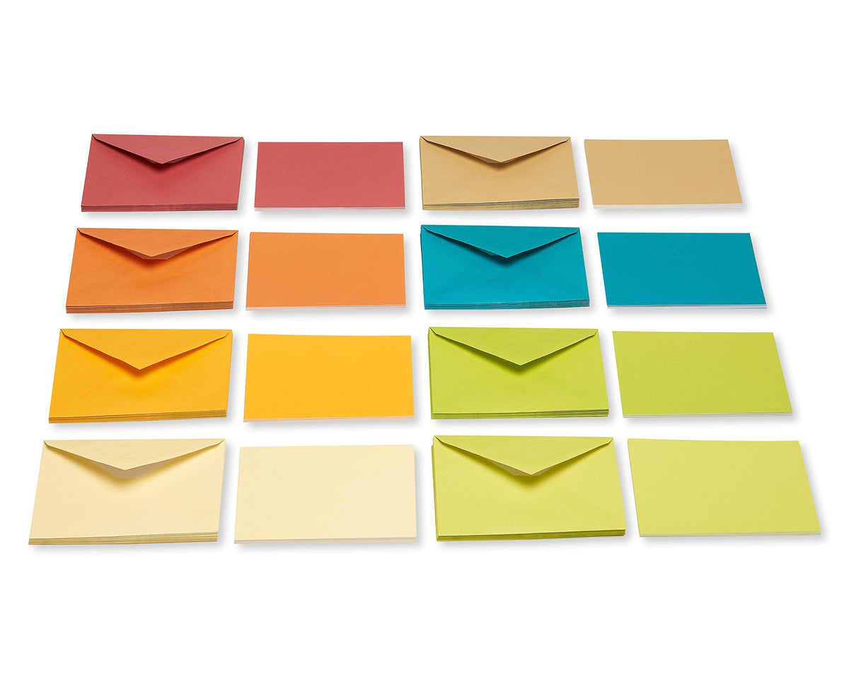 American Greetings Single Panel Blank Cards with Envelopes, Earthtone Colors (100-Count)