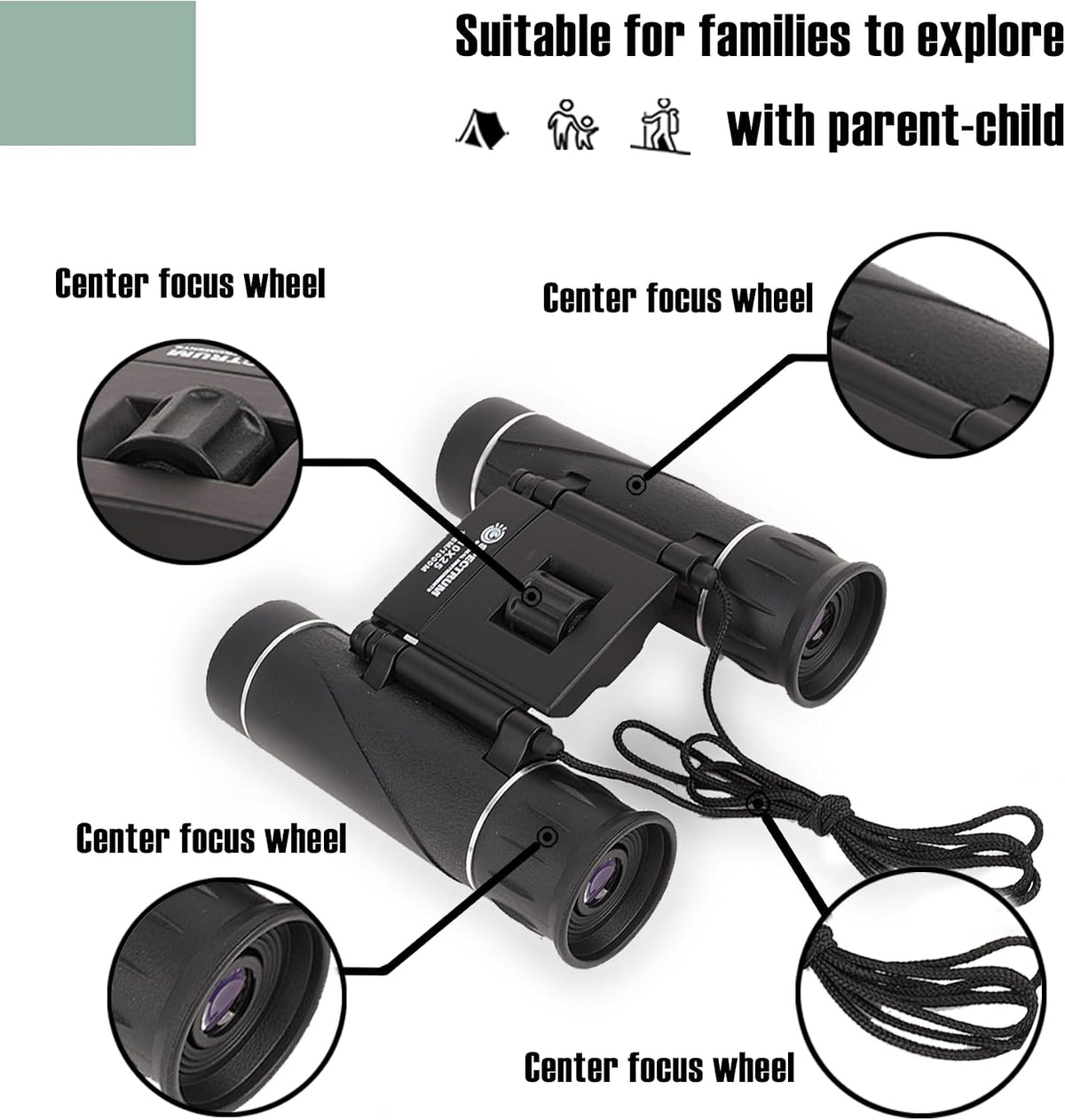 Spectrum Optical Instruments Kids,10X25 8-12, 5-7 SpectrumOI Binocular for Kid Binoculars, Binoculars for Kids Toy