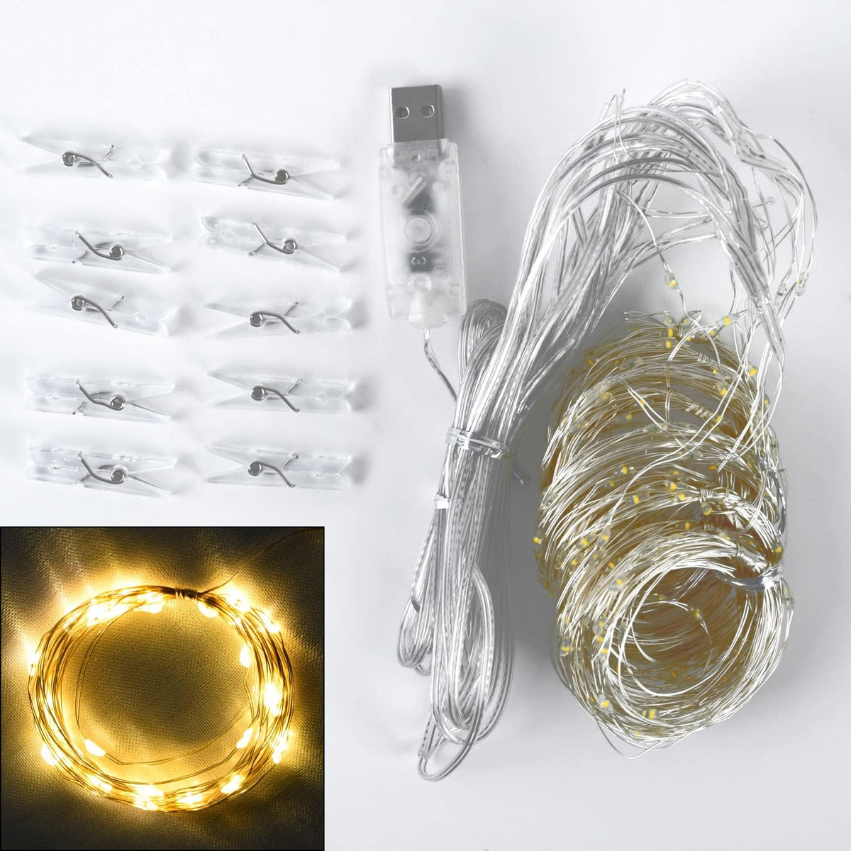 Suppromo 108ft Decorations(2 10ft8ft) White Tulle Backdrop Curtain with Lights String for Parites Sheer Backdrop