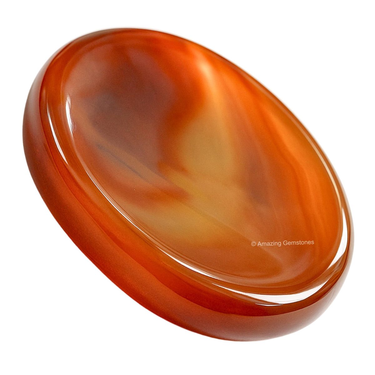 Amazing Gemstone Carnelian Worry Stone Crystals and Healing Stones - Stress Relief Gifts - Piedra Crystal Fidget for Meditation, Relaxation - Unique Stocking Stuffers and Birthday Gifts