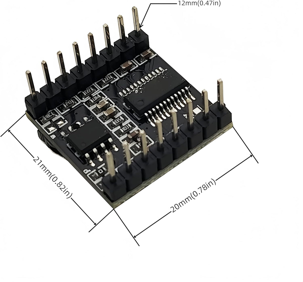 Yuuhseel 8PCS MP3 16P Mini Player Module Audio Voice Music Module Support TF Card Compatible with DFPlayer Code