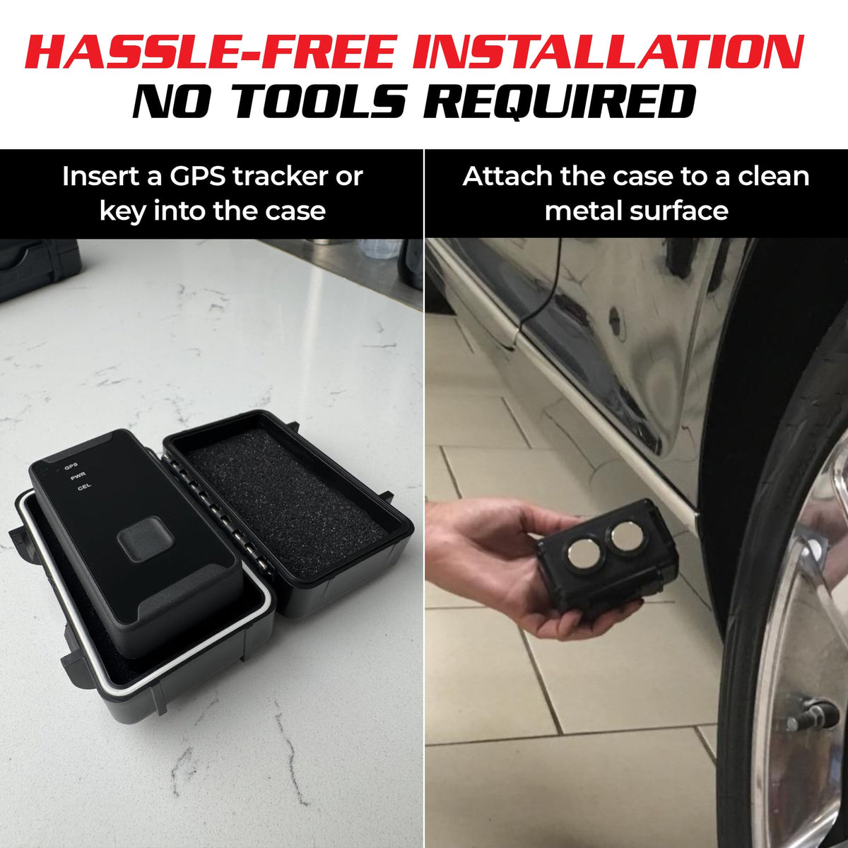 Spy Spot Magnetic Mount Weatherproof Case for GPS Trackers - Stash Lock Box for Items, Key Holder Under Vehicles - Fits GL200, GL 300, GL300W, GL300MA