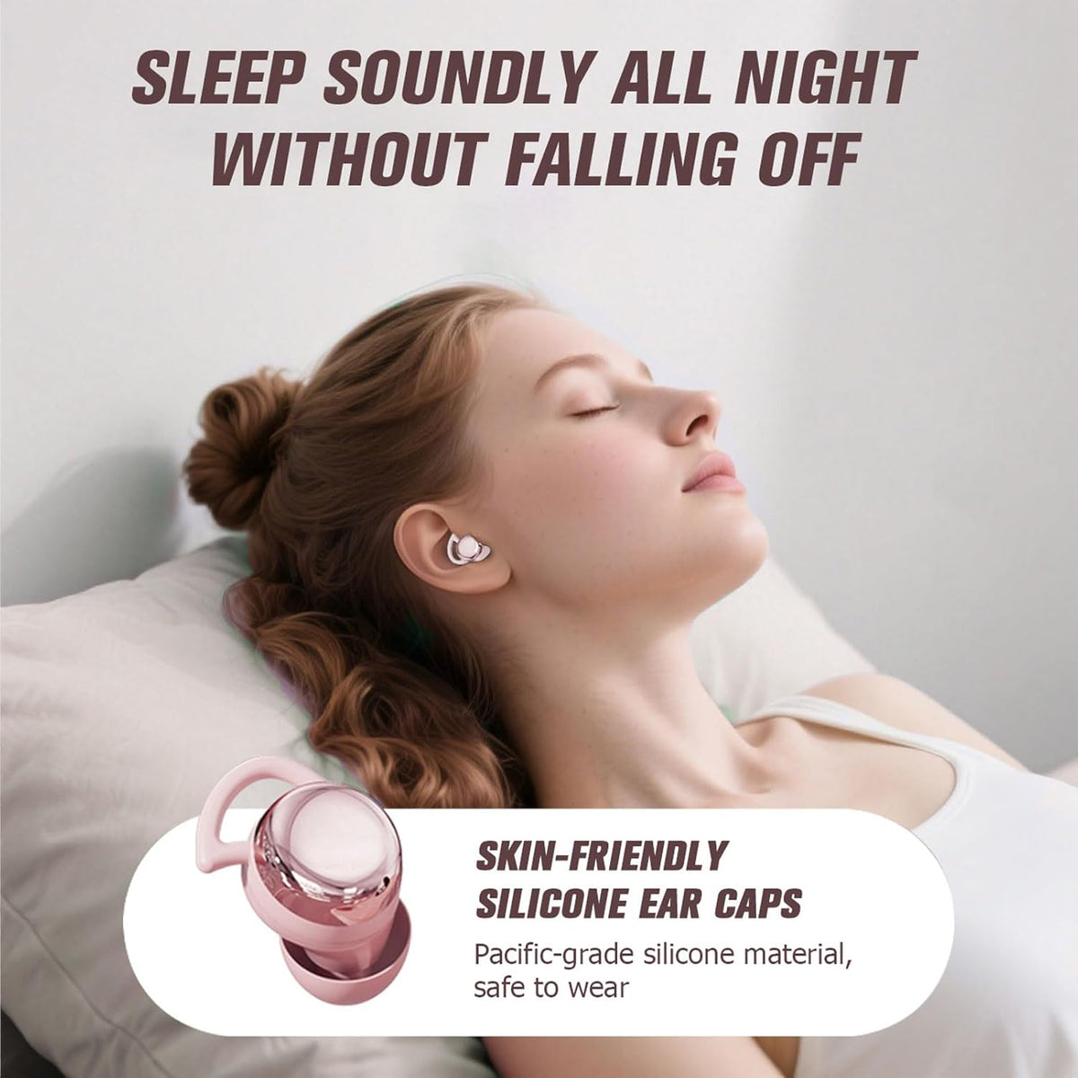 Yihou Invisible Small Mini Sleep Earbuds Pink Wireless Bluetooth Comfortable Side Sleepers Sleeping Tiny Micro Smallest