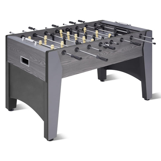 RAYKEEP Full Size Foosball Table, 54" Competition Soccer Table for Adults & Kids, Heavy-Duty Indoor Arcade Table for Game Rooms & Parties (Grey-54inch)