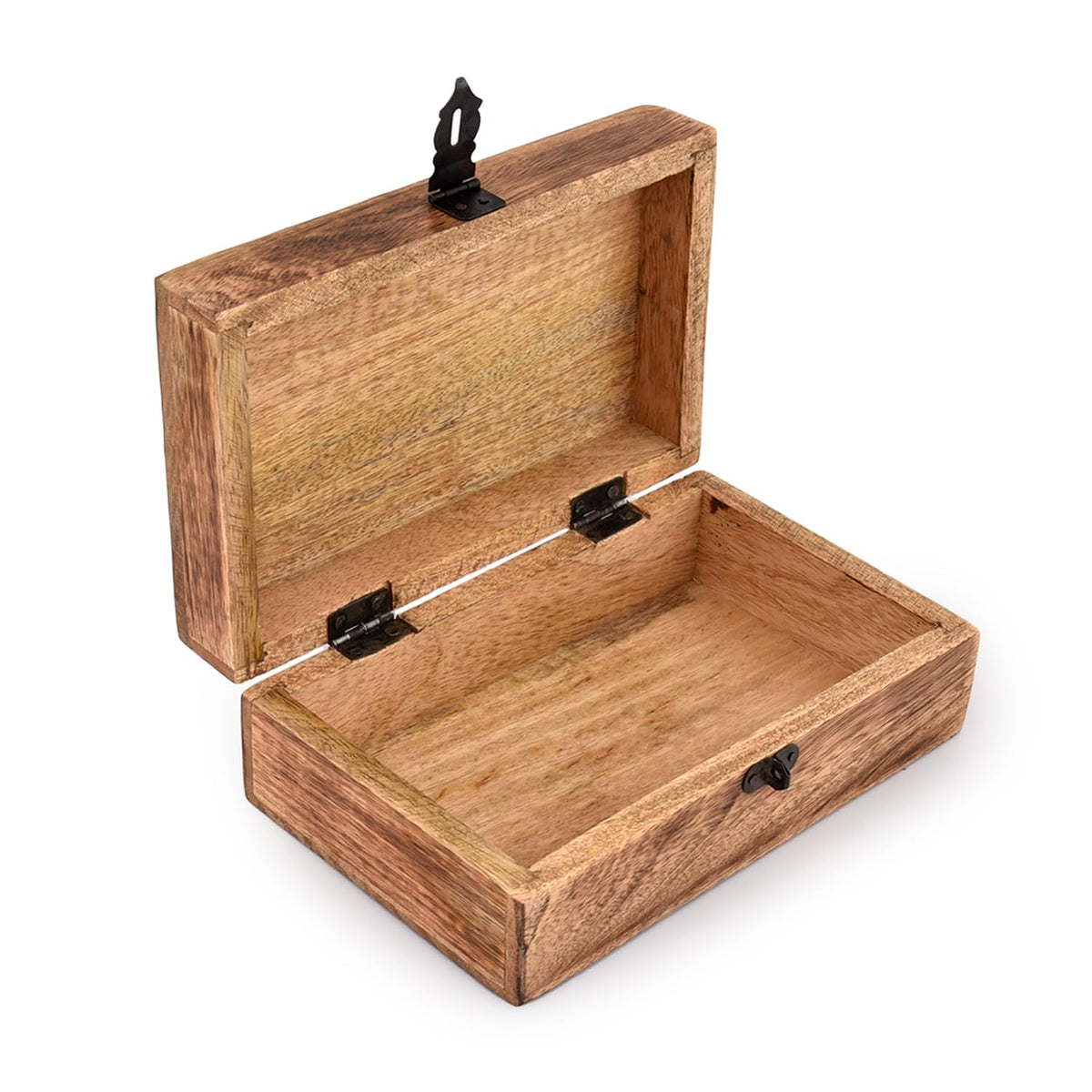 Samhita Handmade Mango Wood Tree of Life Engraving Beautifully Keepsake Box Jewellery Organiser Unique Gift Ideas for Men & Women (Flame Work Finish)