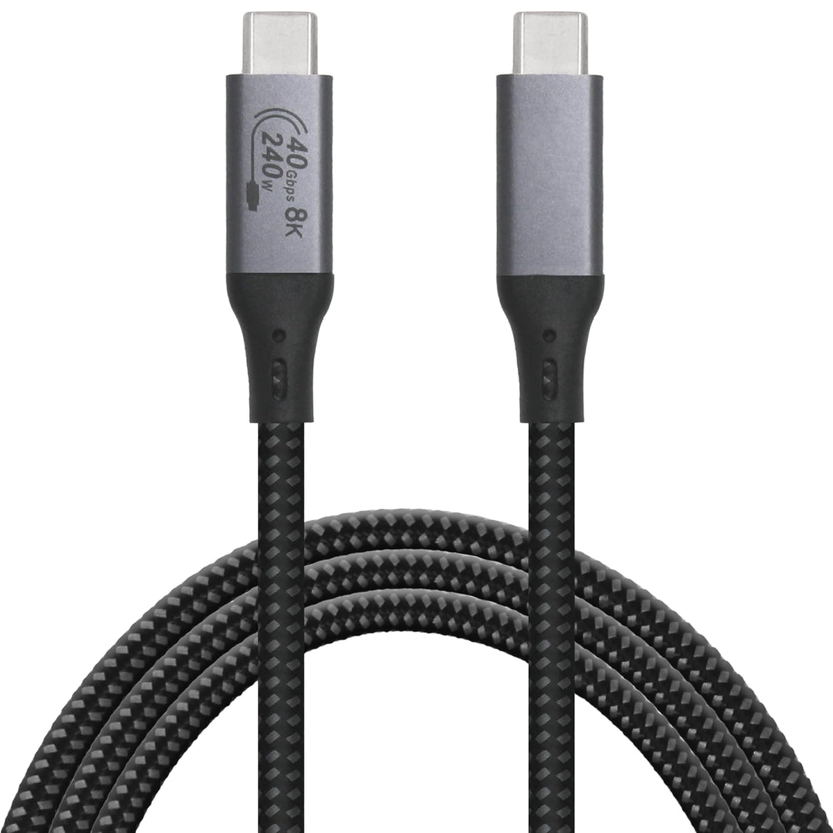 Vebner 6-Foot USB4 3, 4 8K 40gbps 240W Cable Compatible with Thunderbolt Thunderbolt and USB-C - Supports HD Display
