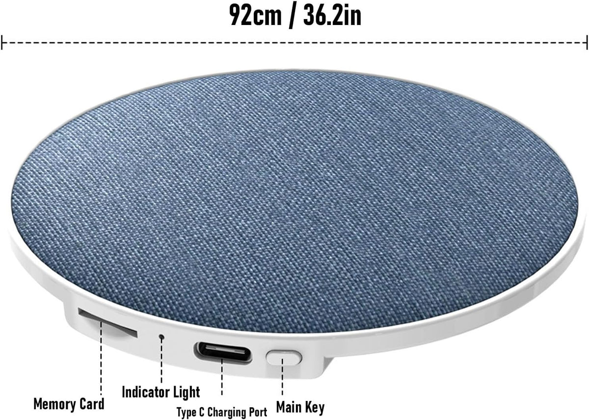 XUMIUZIY Under Pillow Speakers for Sleeping, Bluetooth Pillow Speakers with White Noise Machine, Support TF Card