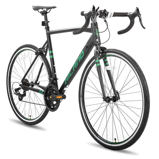 HH HILAND 700c Road Bike 14 Speed, Aluminum Frame Racing Bike, City Commuter Bicycle for Men Women