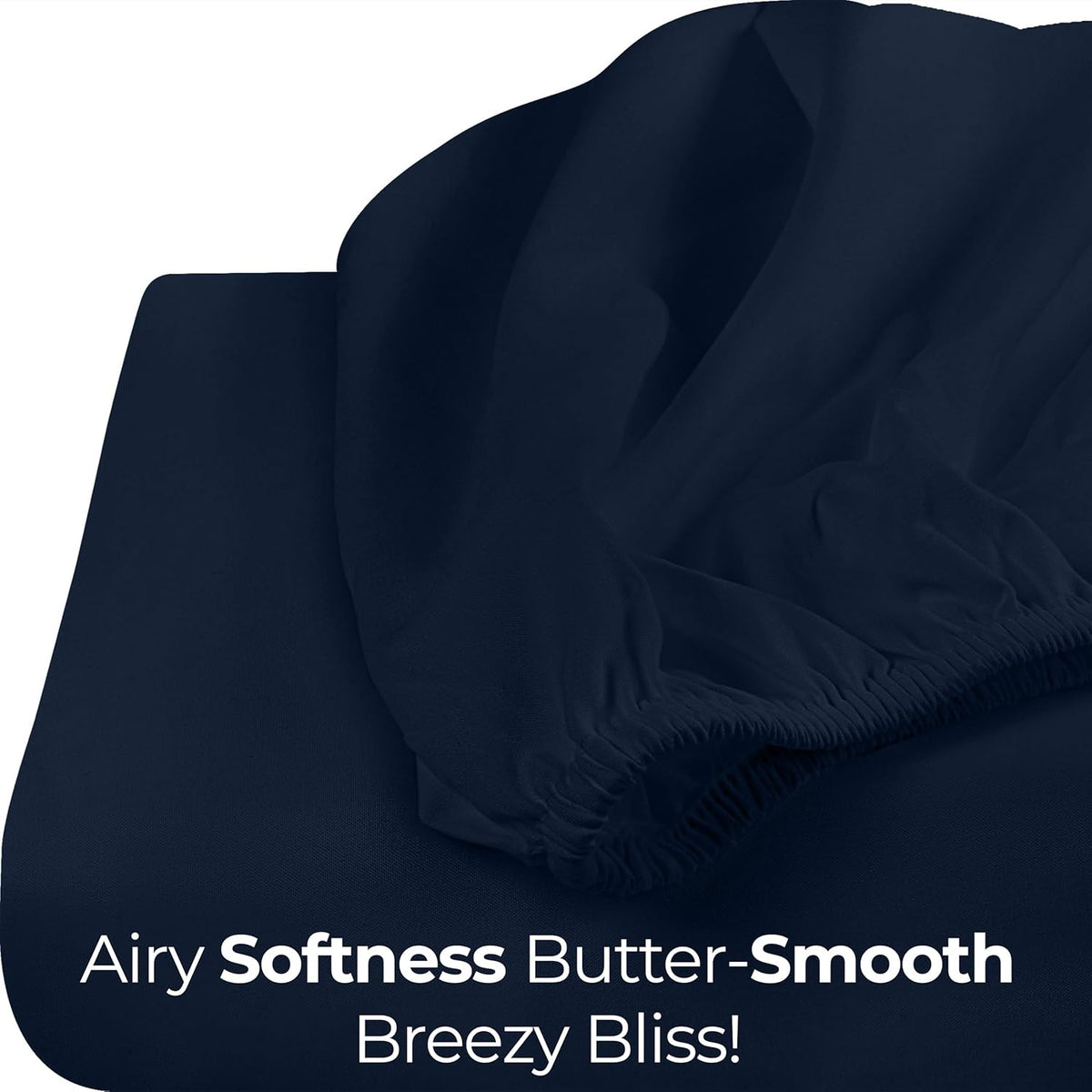 Utopia Bedding Twin Fitted Sheet - Soft Microfiber - Deep Pocket, Shrinkage & Fade Resistant | Navy