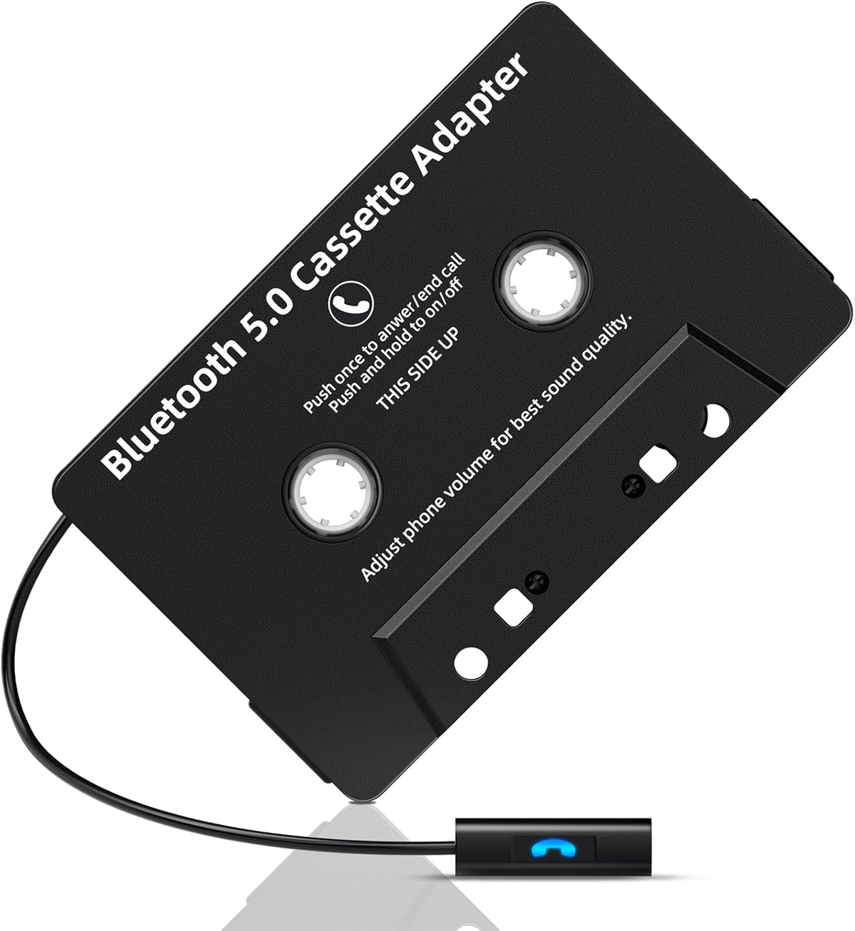 Mersoco Cassette 5.0 Cassette Car Bluetooth Reciver, Tape Player BT Aux Adapter with Hands-Free