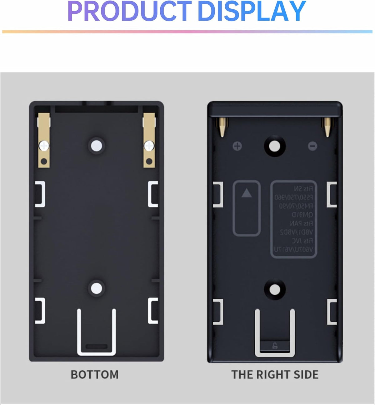 TONHOKJ 7.2V-8.4V (5.5/2.1mm) 1/4" NP-F970 F960 F770 F570 F550, NP-F Battery Adapter Plate with DC Output, Screw Mount