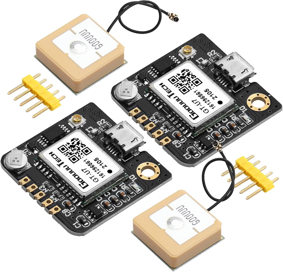 Beffkkip 2Pack NEO-6M,Arduino 51 STM32 R3 GPS Module,Navigation Satellite Positioning GPS, Drone Microcontroller, GPS
