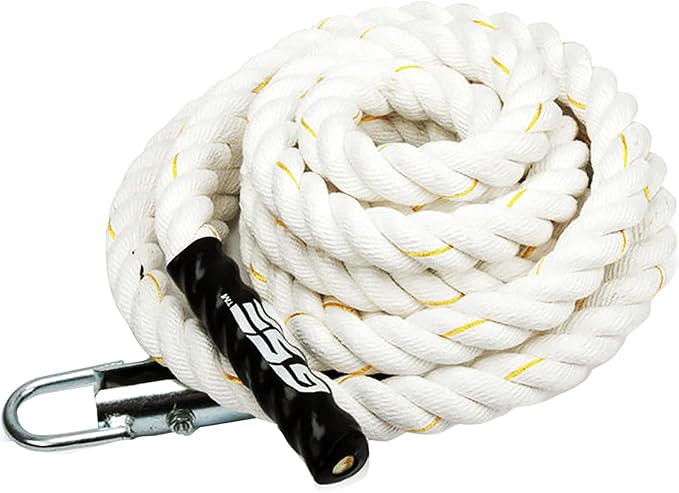 GSE Games & Sports Expert Gym Climbing Rope, Polyester Workout Rope for Indoor/Outdoor and Home Workouts, Great for Climbing Exercises, Strength Training - 6,10,15,20,25,30 Feet Lengths Available