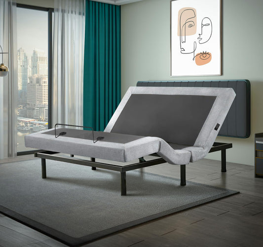 Irvine Home Collection Queen Adjustable Bed Base | Dual Massage | USB Ports | Zero Gravity | Anti-Snore | Memory Positions | Under Bed Lighting | Wireless Remote | Zero Clearance