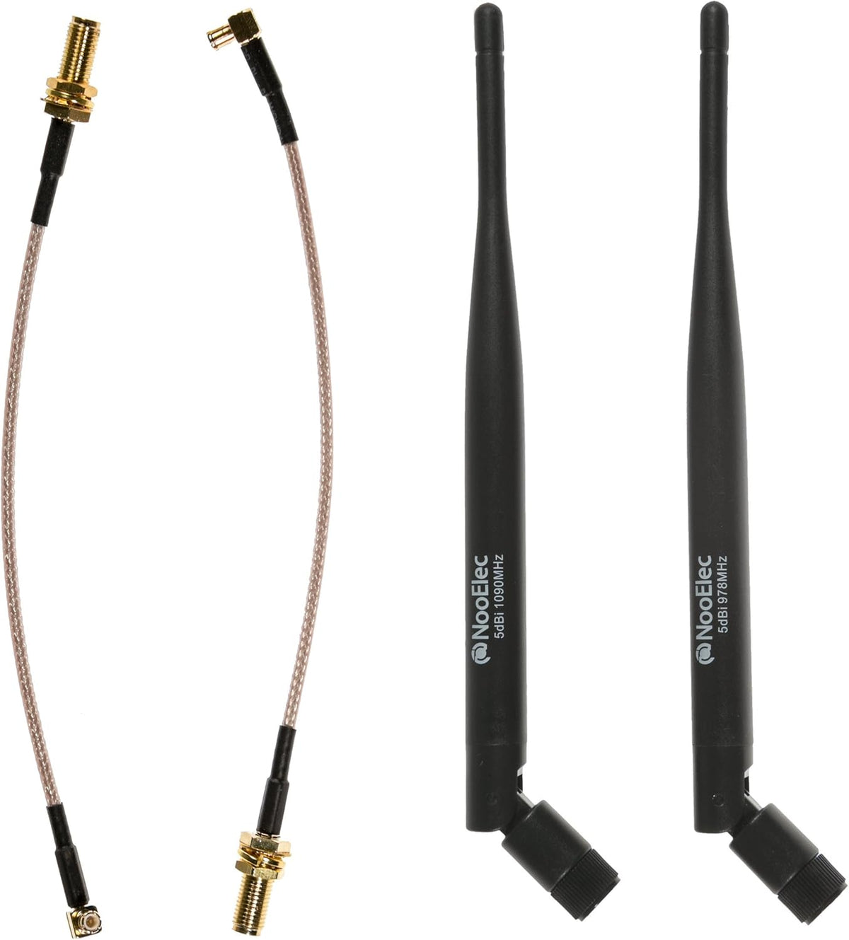 5dBi 1090MHz 978MHz NooElec ADS-B Discovery (High Gain) Antenna Bundle - & Antenna Bundle for SMA and MCX-Connected