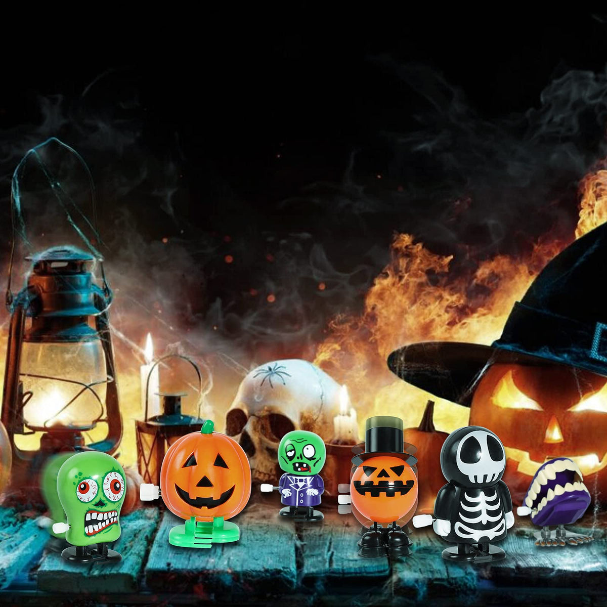 Max Fun 24pcs Halloween Wind Up Toys Assortment for Halloween Party Favors Treat Bag Stuffers Goody Bag Filler Halloween Treats Prizes (Halloween)