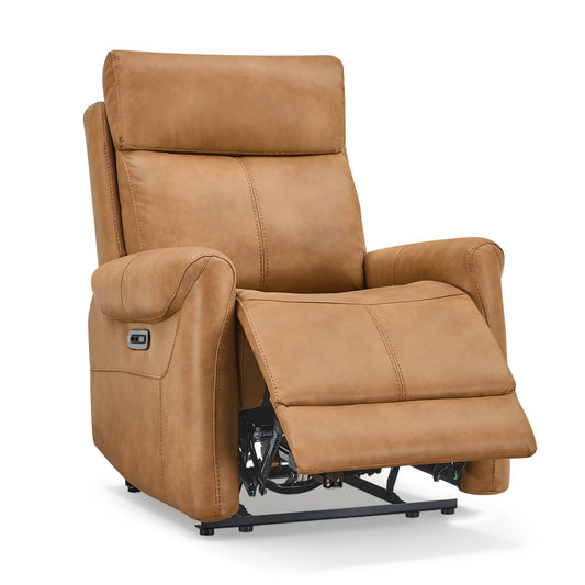 KISLOT Leather Recliner Chair for Adults Wall Hugger RV Recliner with USB Charging Ports Electric Power Reclining Sofa for Living Room Home Theater Seating Bedroom