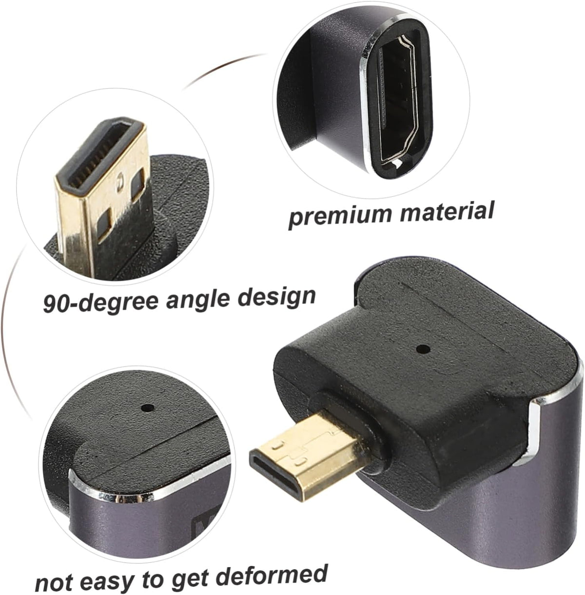 TINEASUR 90degree Monitor Adapter Laptop Connector Projector Receiver Adapter Video Connector