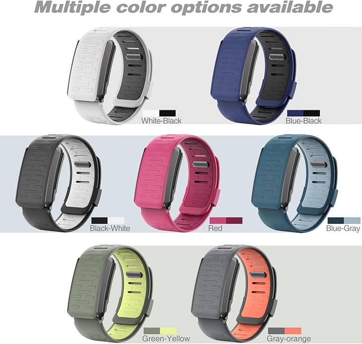 Men Women Soft Silicone Wristband Compatible with Whoop 4.0 Band Strap, Replacement Adjustable Breathable Sport Band for Whoop 4.0 & U-shaped Metal Frame
