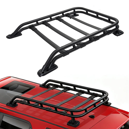 Turmaul Roof Rack Basket for 2010-2024 Toyota 4Runner TRD PRO Replacement for PT278-89190 Rooftop Luggage Cargo Carrier Extra Space Bars 350 Lbs Aluminum Powder-Coated Black