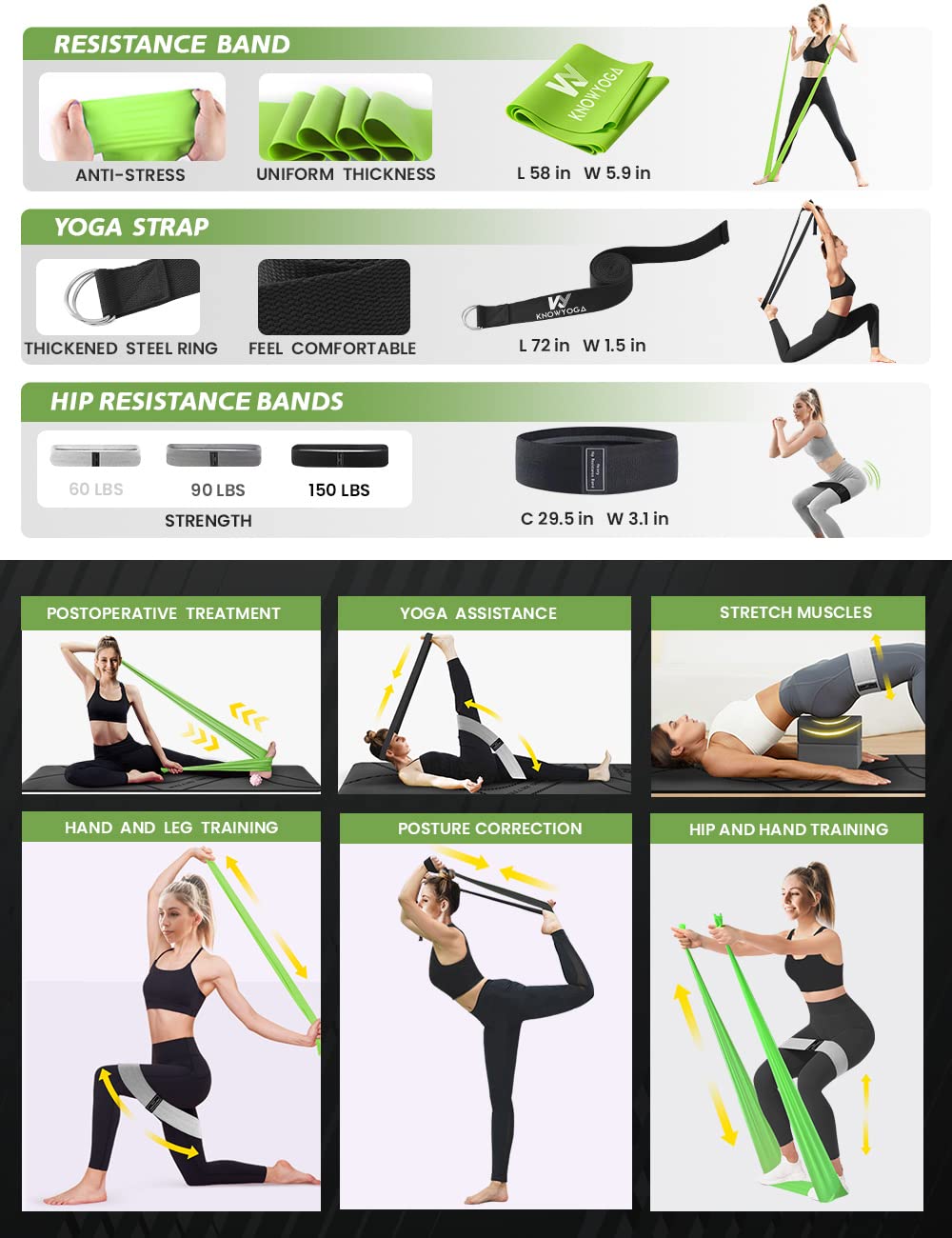 Yoga Starter Kit 12 in 1 - Yoga Set Include Yoga Mat, Foam Roller, 4 Resistance Bands, Yoga Blocks 2 Pack with Strap, 2 Peanut Massage Balls Set, Yoga kit and Sets for Beginners, Women Men