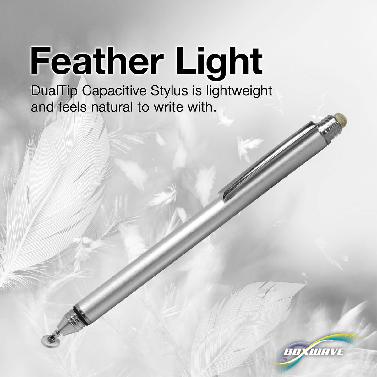 BoxWave S24 Stylus Pen Compatible with Samsung Galaxy FE - DualTip Capacitive Stylus, Fiber Tip Disc Tip Capacitive