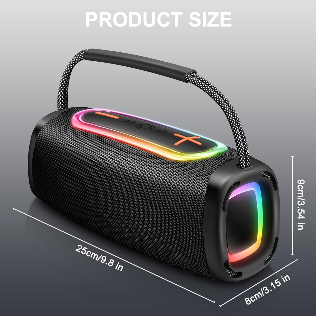 Matast 6000mAh, 36H BT5.4 IP6 24W Bluetooth Speaker Playtime Portable Wireless Speaker with Loud Stereo Sound