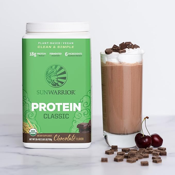 SUNWARRIOR Organic Brown Rice Protein Chocolate, 750 GR