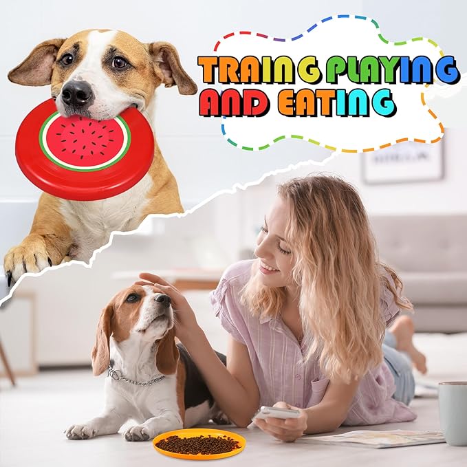 10 Pack Flying Disc Disk Flyer Disc Outdoor Training Interactive Flying Discs Bulk for Adults Dogs for Sports Favors, 5 Colors