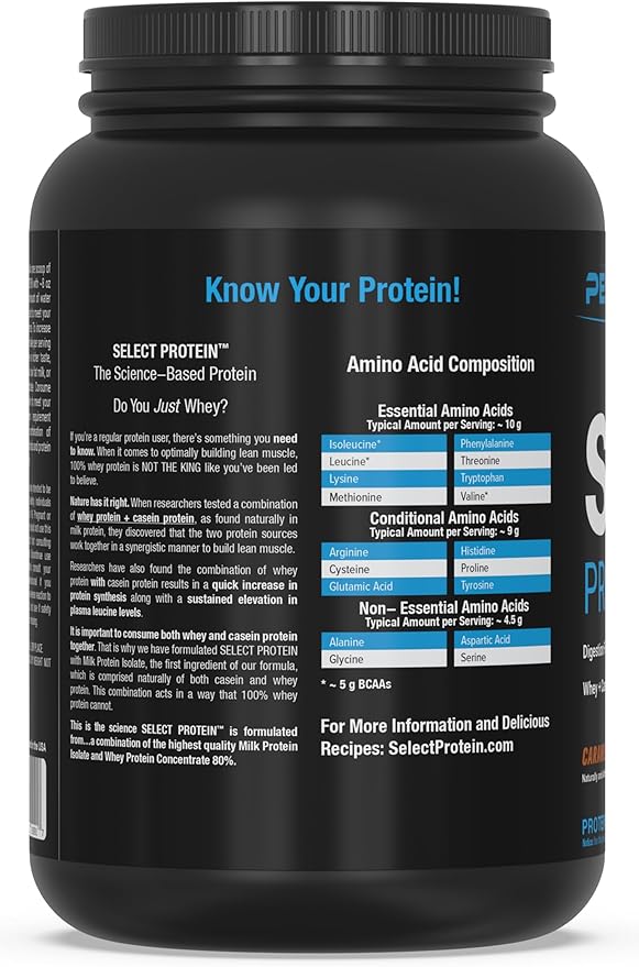 PEScience Select Protein Powder, Whey and Casein Blend, Clean Protein Powder for Women and Men, Low Calorie, Low Carb, Keto Friendly, Gluten Free - Caramel Waffle Cone - 27 Servings