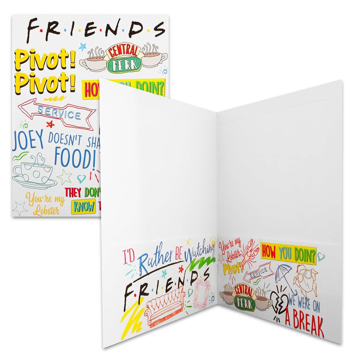 FRIENDS TV Show Gift Set - Gift Bundle with Journal, Binder, Bookmark, and More TV Show Office Supplies Pack