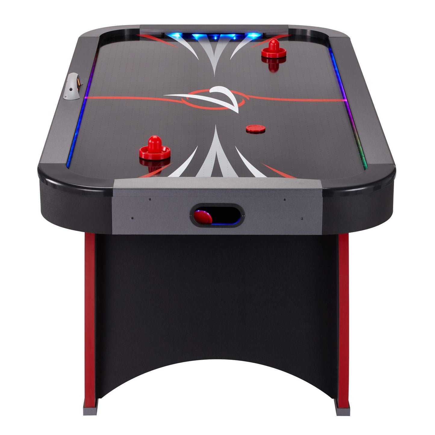 Fat Cat Volt 7 Foot LED Air Hockey Table for Adults with Dual Motor, Automatic Scoring, Music System, Hockey Table with Light Up Playfield