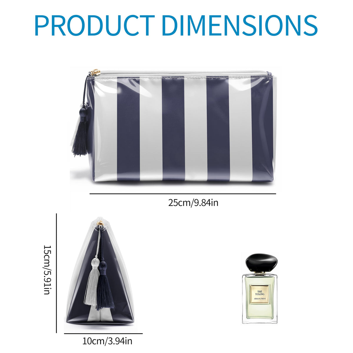 Fozira Makeup Bag for Purse, Toiletry Cosmetic Bags for Women Girls, Waterproof Travel Makeup Bag Organizer Zipper Pouch Beach Summer Vacation Essentials Gifts for Women