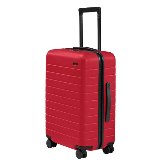 Away Bigger Carry-On Luggage - 23-Inch Lightweight Hardside Suitcase with 360° Spinner Wheels, Interior Compression System, TSA-Approved Lock - Cherry Red