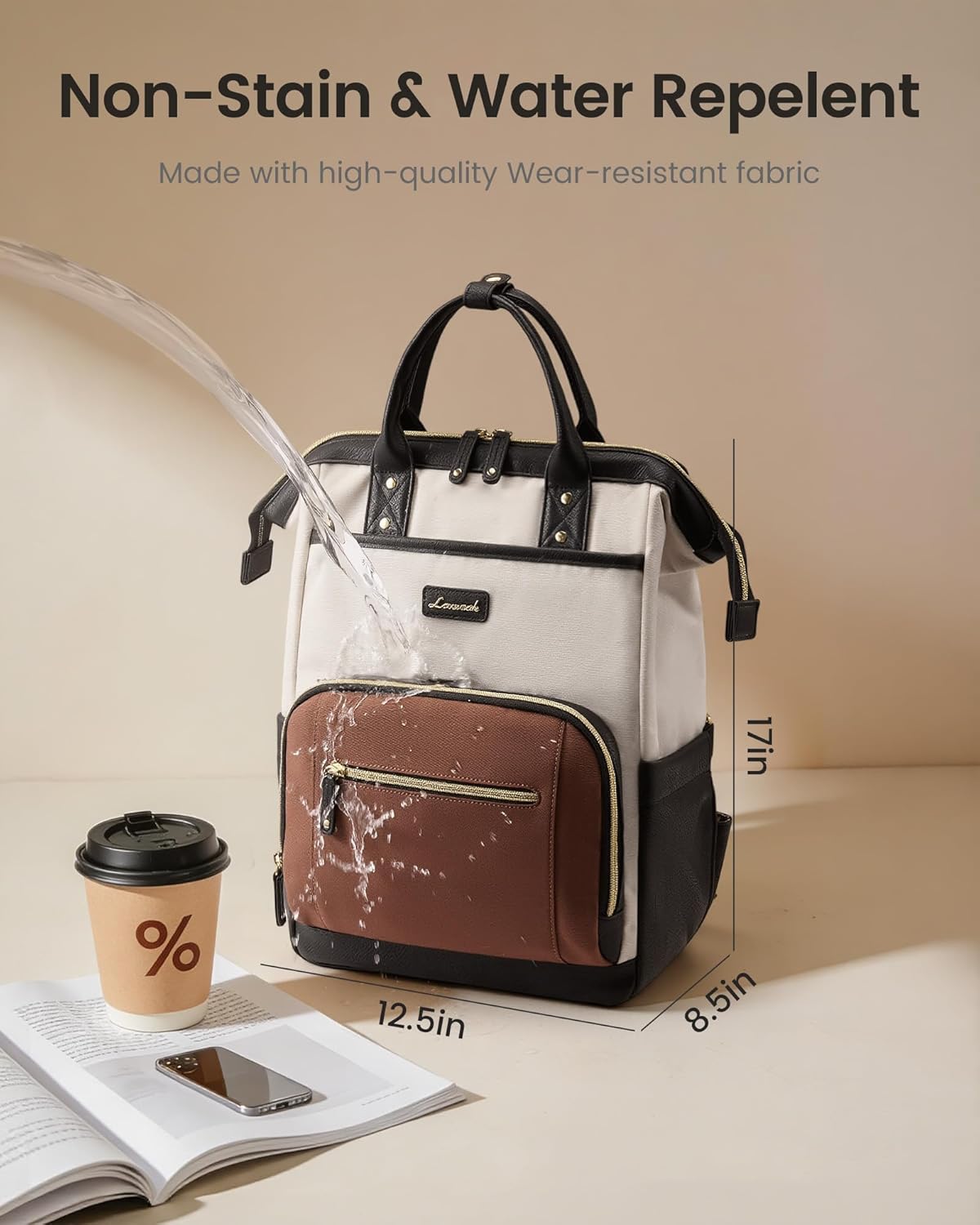 Backpack Holder,17 inch Backpack Backpack LOVEVOOK Laptop for Women with Giant Tumbler Professional Nurse Teacher