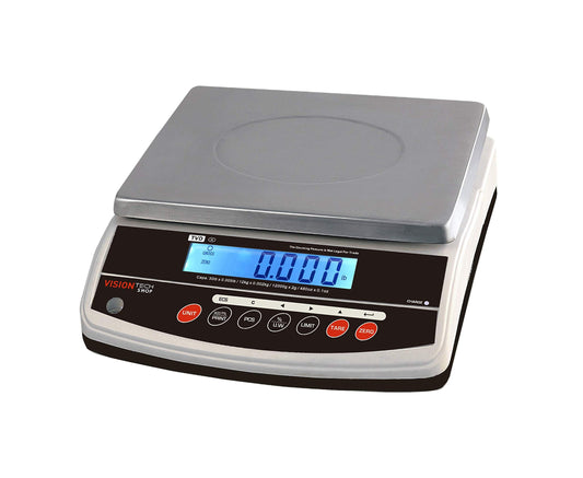 VisionTechShop TVD-30 Digital Bench and Counter Scale, Lb/Oz/Kg/g Switchable, 30lb Capacity, 0.005lb Readability, Counting and Percentage Mode, Single Display, NTEP Legal for Trade, CC# : 20-032