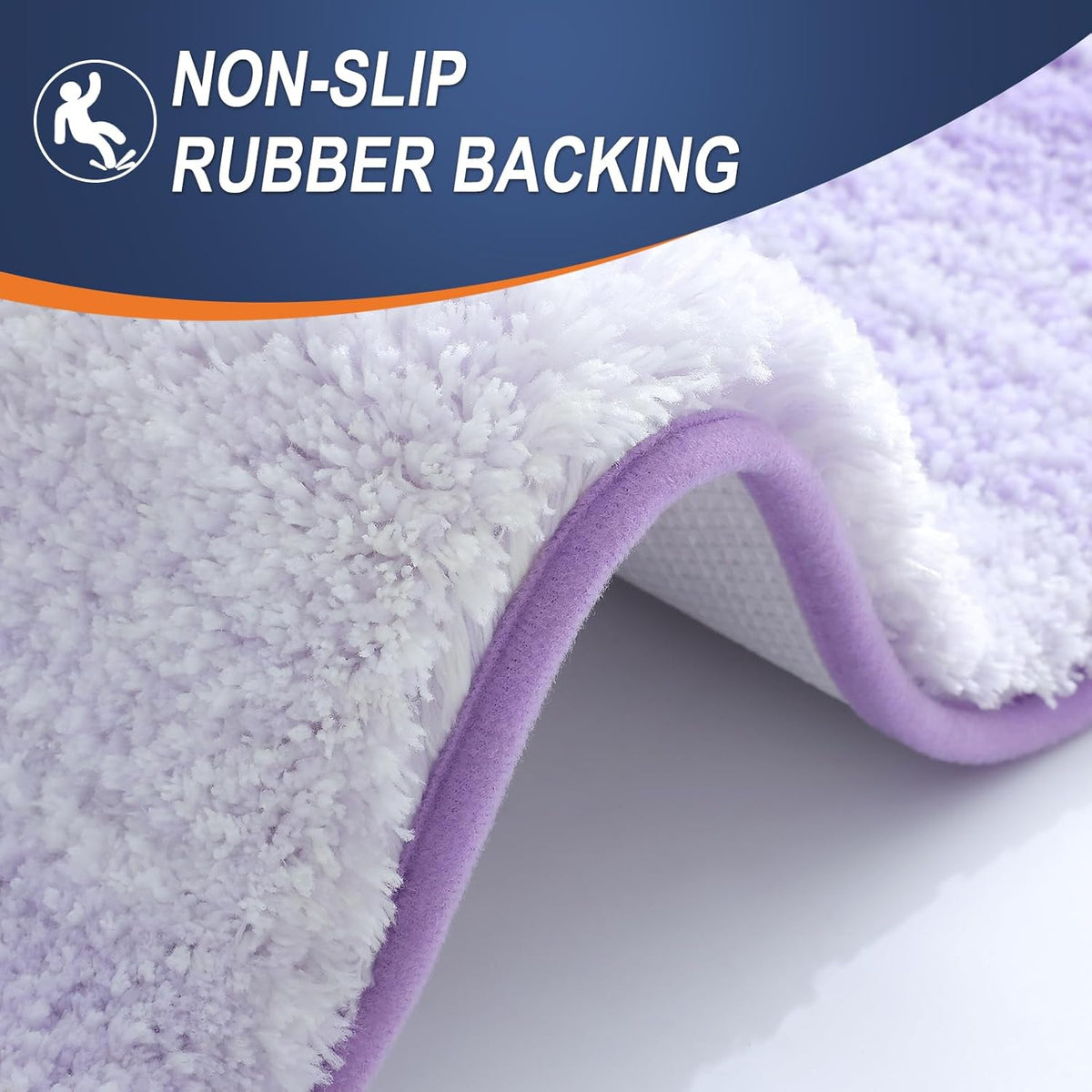 OLANLY Bath Rug Mat - Extra Soft Microfiber, Quick Dry & Machine Washable | 36x24, Light Purple