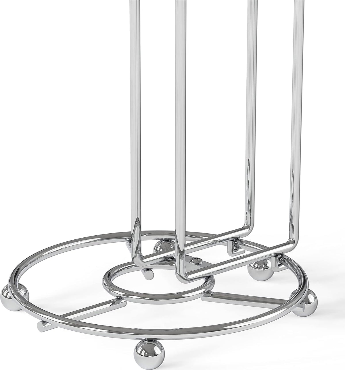 Simple Houseware Toilet Paper Holder - Freestanding Chrome Bathroom Tissue Storage Solution