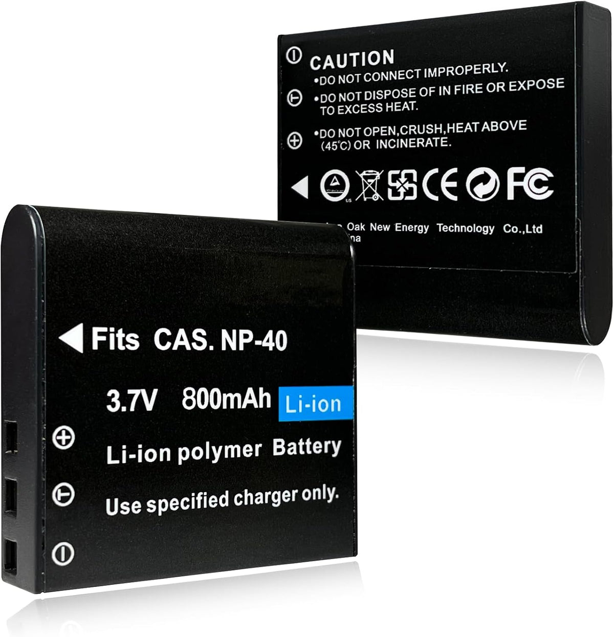 TaKicola NP-40 2 NP-40 3.7V 800mAh Battery Charger, Digital Camera Battery Charger with Pieces CAS. Li-ion Rechargeable