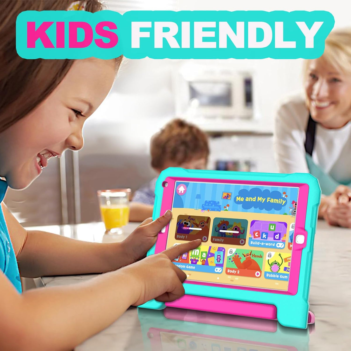 YH YIHE 9.7 Inch 9.7 6th/5th 2018/2017, 2/1& 9.7, YIHE Kids Case for iPad with Screen Protector, Shockproof Handle