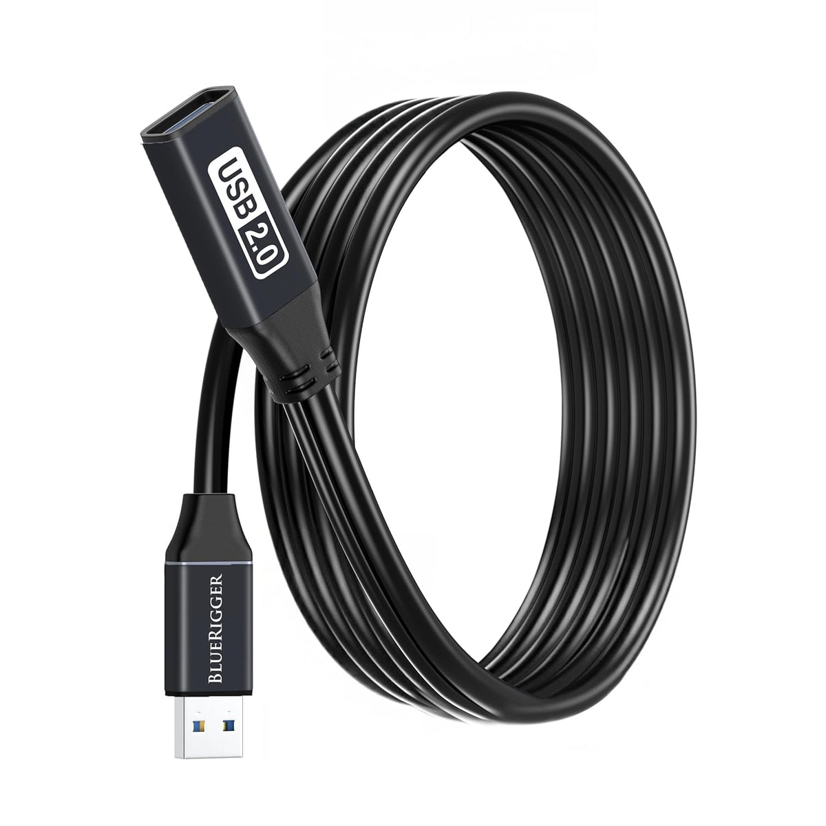 (15FT/5M, USB2.0 BlueRigger USB Extension Cable Long Active Extender, Male to Female Repeater, Data Transfer Cord)