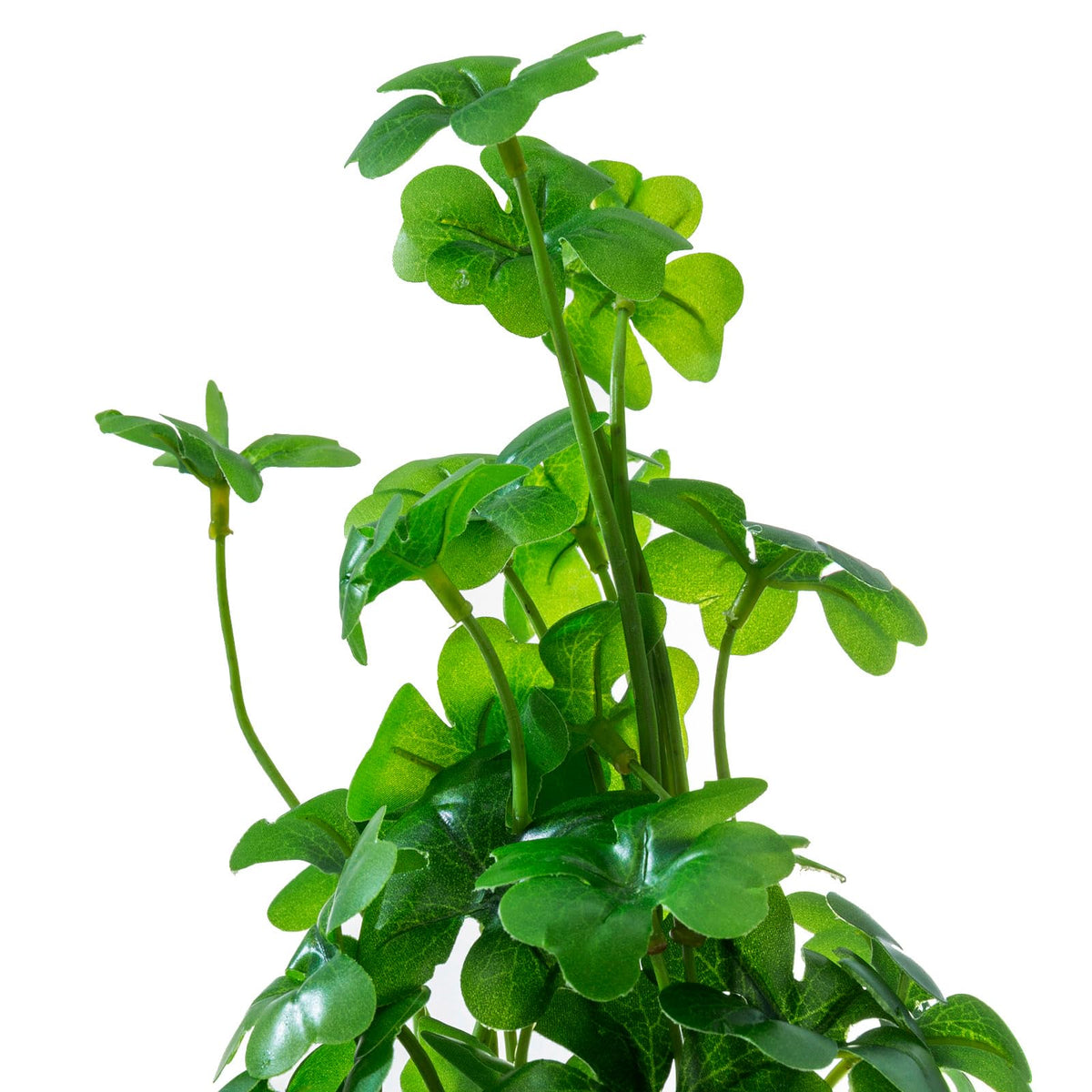 MyGift Set of 3 Fake Plants, Small Artificial Potted Plants Indoor in Clear Glass Pot, 9.5 Inch Faux Plant for Home Decor