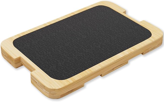 Resistance Band Foot Plate - Wood Fitness Board for Resistance Band Strength Training, Stretching, Balance & Flexibility Exercise for Home Gym