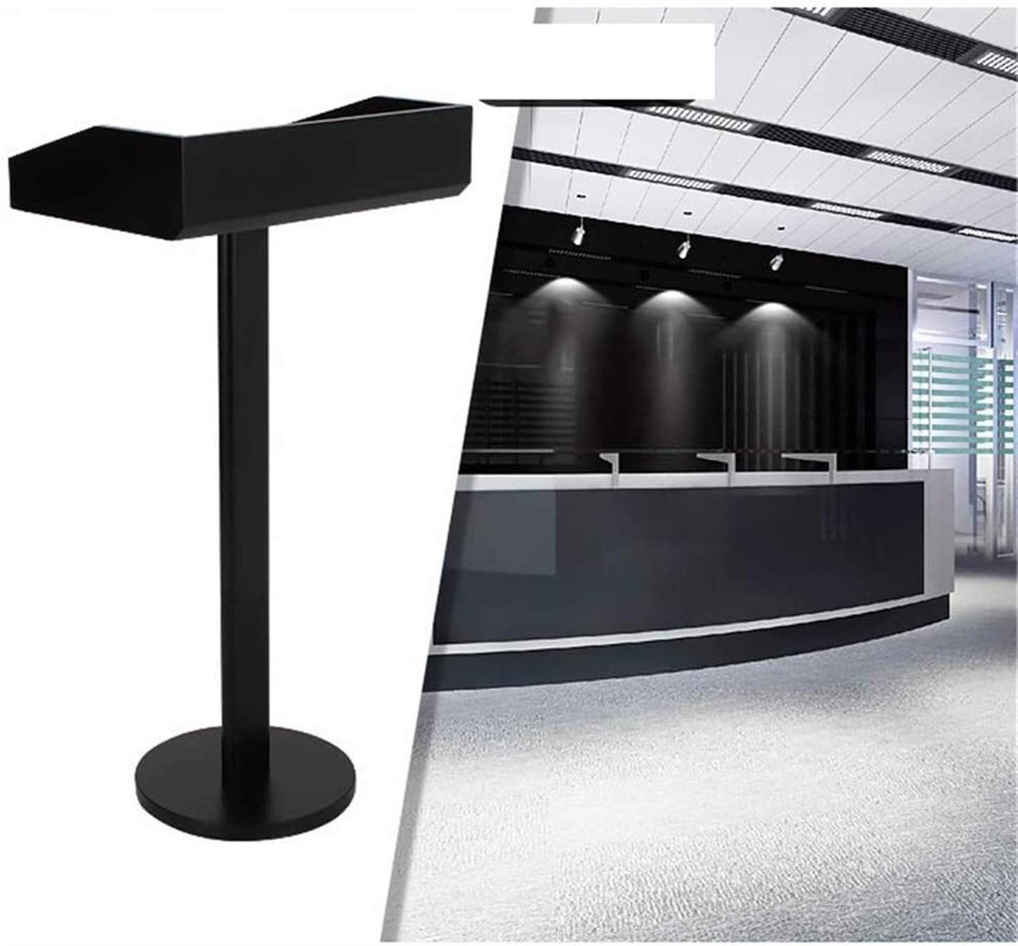 Lectern Podium Stand, Lectern Free-Standing Floor Standing Pulpit Hotel Restaurant Entrance Podium Welcome Table Speaking Stage Master of Ceremonies for Church School Presentation