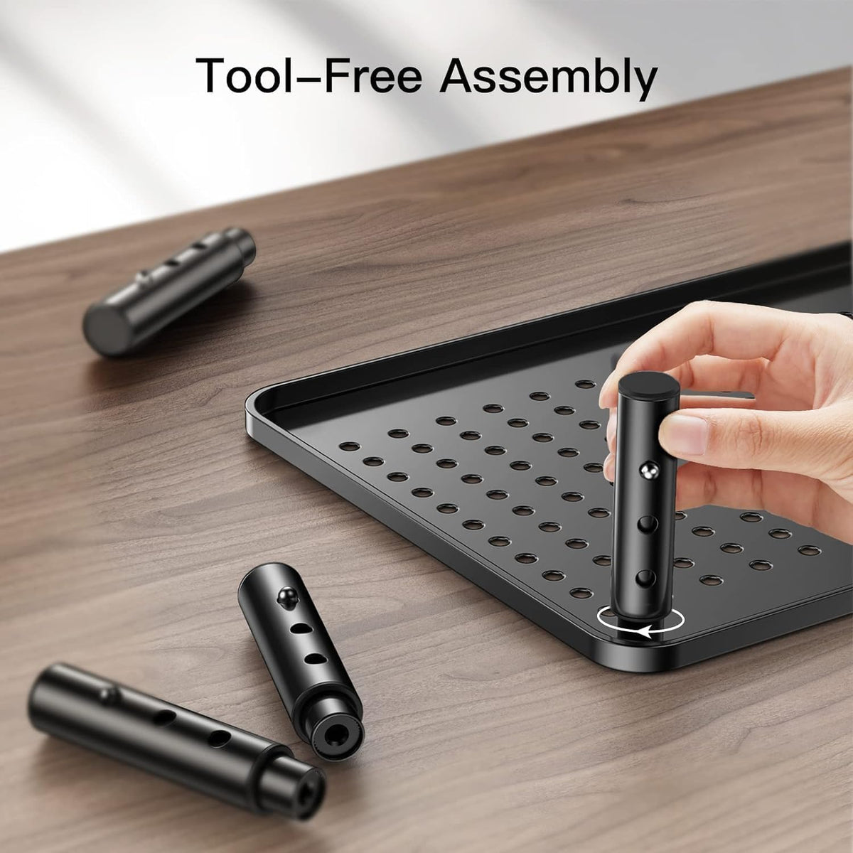 2 2 Pack, HUANUO Monitor Stand for Desk, Computer Monitor Stand Height Adjustable, Monitor Riser for Monitors, Laptop