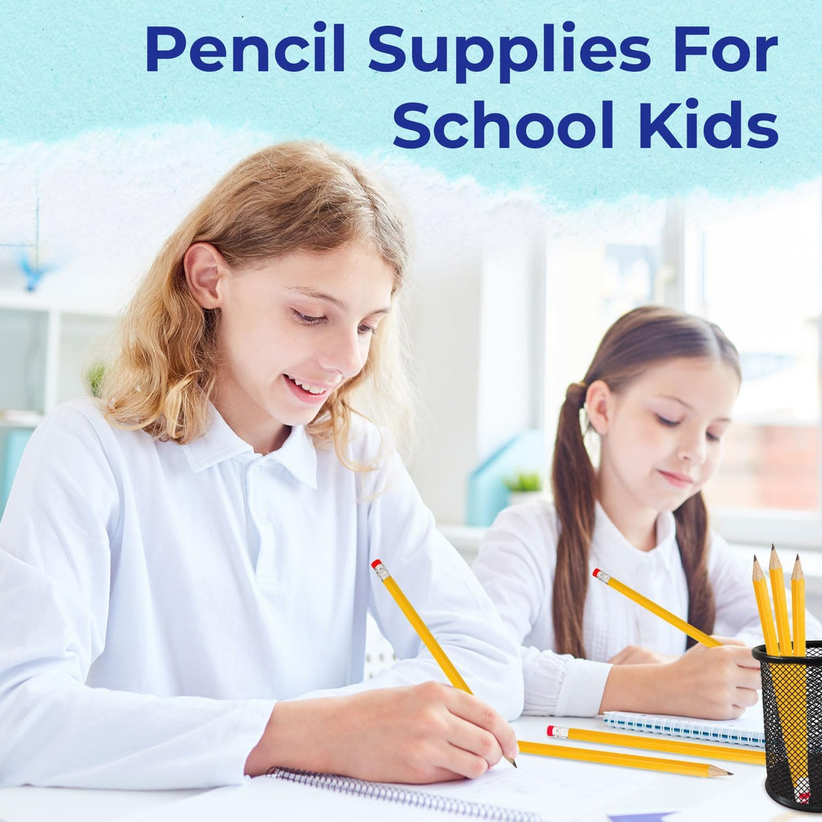 Rosmonde Pencils Bulk, 600 Pack, Pre Sharpened #2, Bulk Yellow Pencils, Easy Hold Grip With Earsers On Top, #2 HB Sharpened, Bulk Supplies for School Districts Classrooms & Colleges