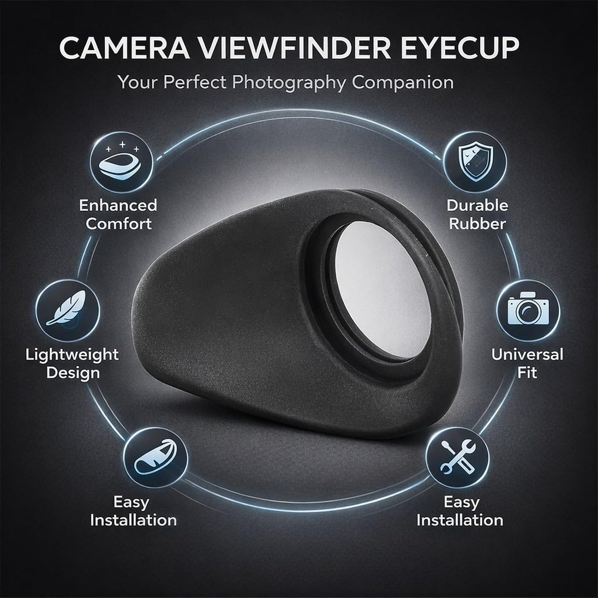 WIHFHGZ SD1000 MC1500 MC2500, Camera Viewfinder Eyecup Eyepiece, Rubber Replacement for Durable and Foldable - Easy